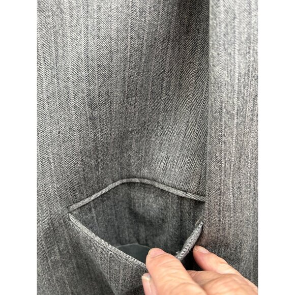 Yves Saint Laurent Blazer Mens 40R Wool Gray Pinstripe Double Breasted France - Picture 13 of 14